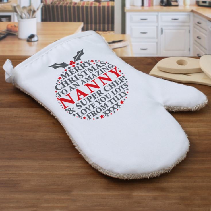 Personalised Christmas Oven Mitt product image