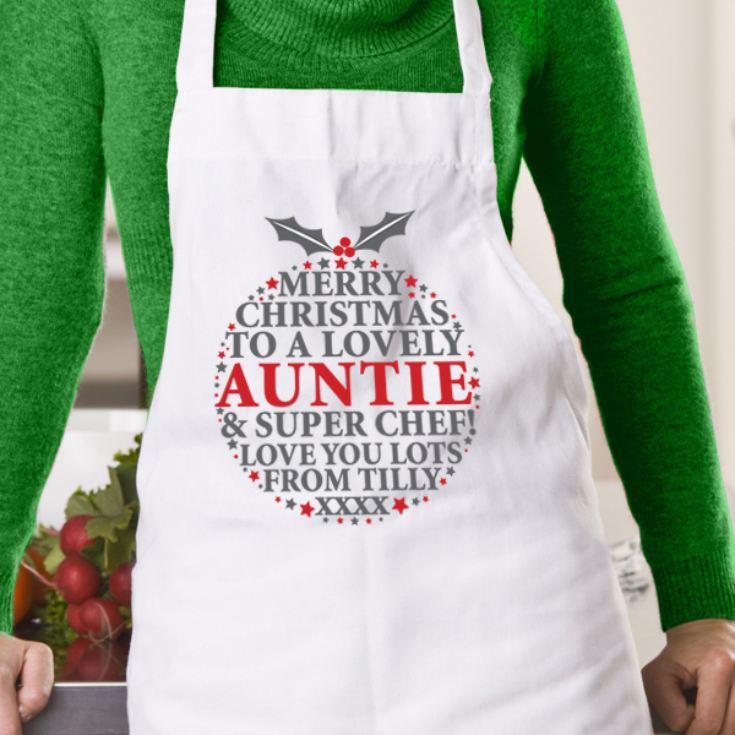 Personalised Christmas Pudding Message Apron product image