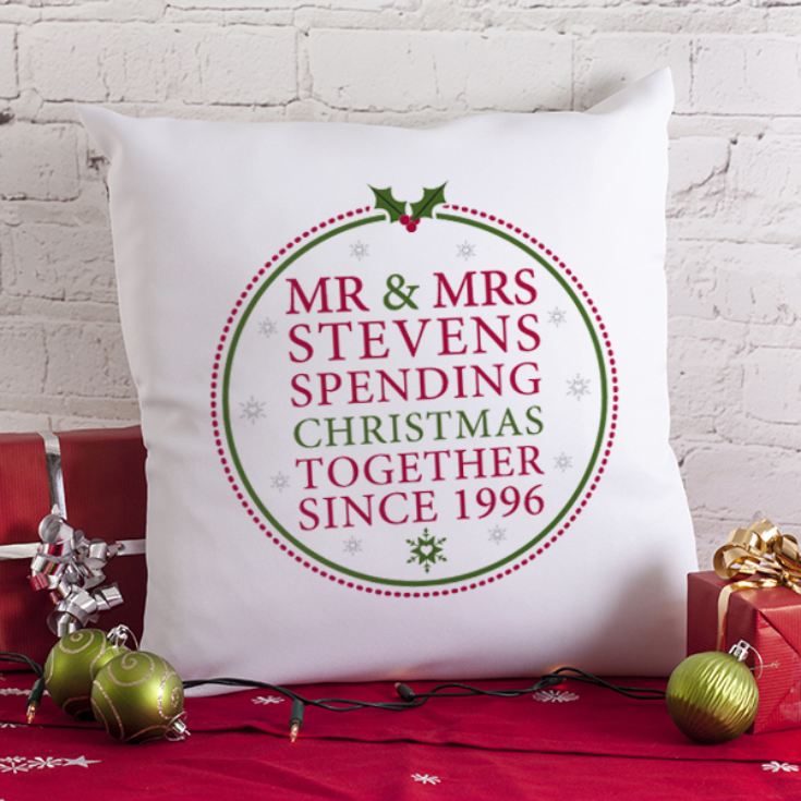 Personalised Spending Christmas Together Cushion product image