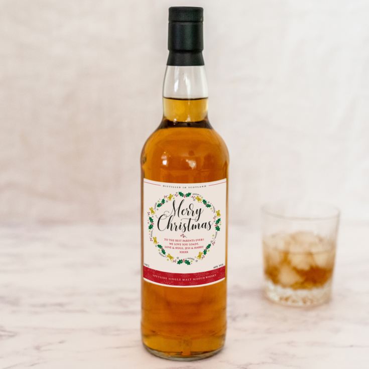 Personalised Christmas Single Malt Whisky product image