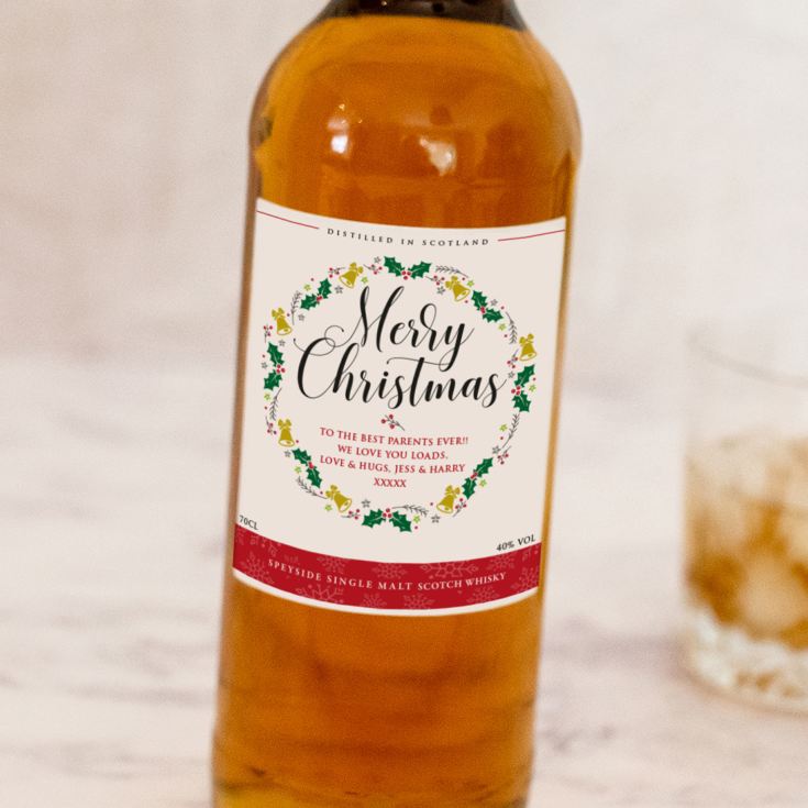 Personalised Christmas Single Malt Whisky product image