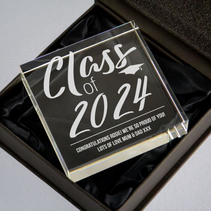 Personalised Class Of Graduation Glass Keepsake product image