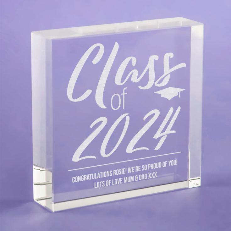 Personalised Class Of Graduation Glass Keepsake product image