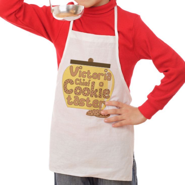 Personalised Chief Cookie Taster Children's Apron product image
