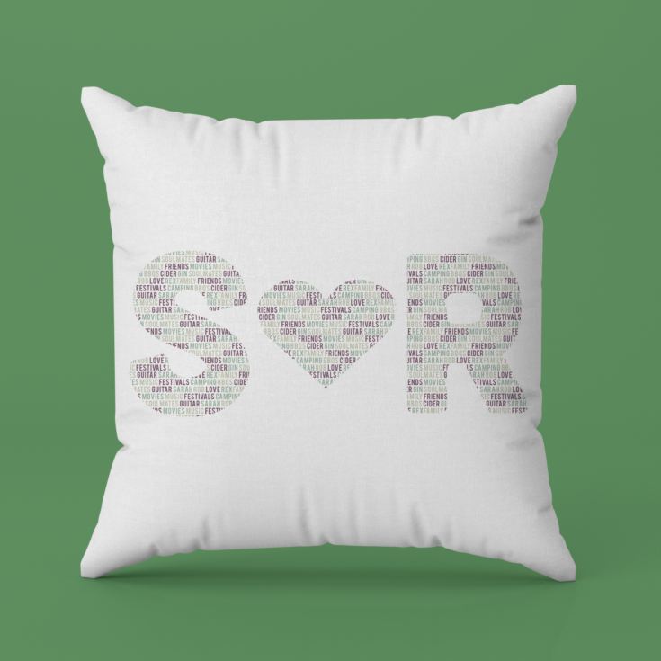 Personalised Couples Letter Cushion product image