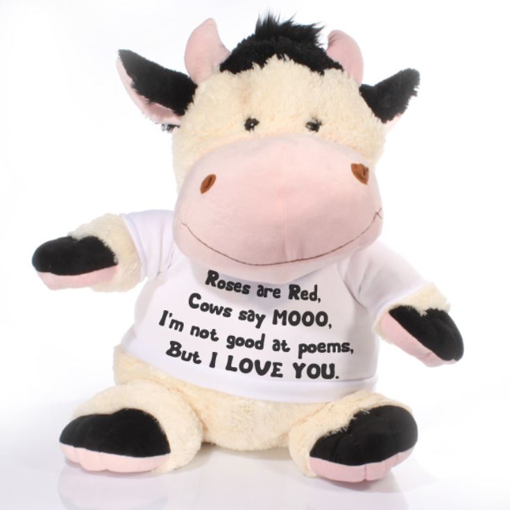 Extra Large Personalised Cow Soft Toy The Gift Experience