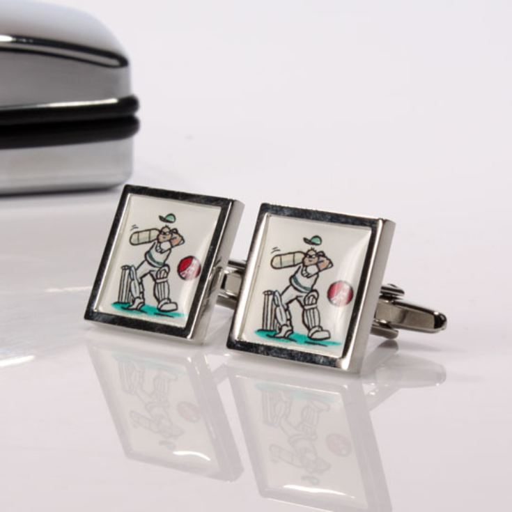 Personalised Cartoon Cricket Cufflinks product image