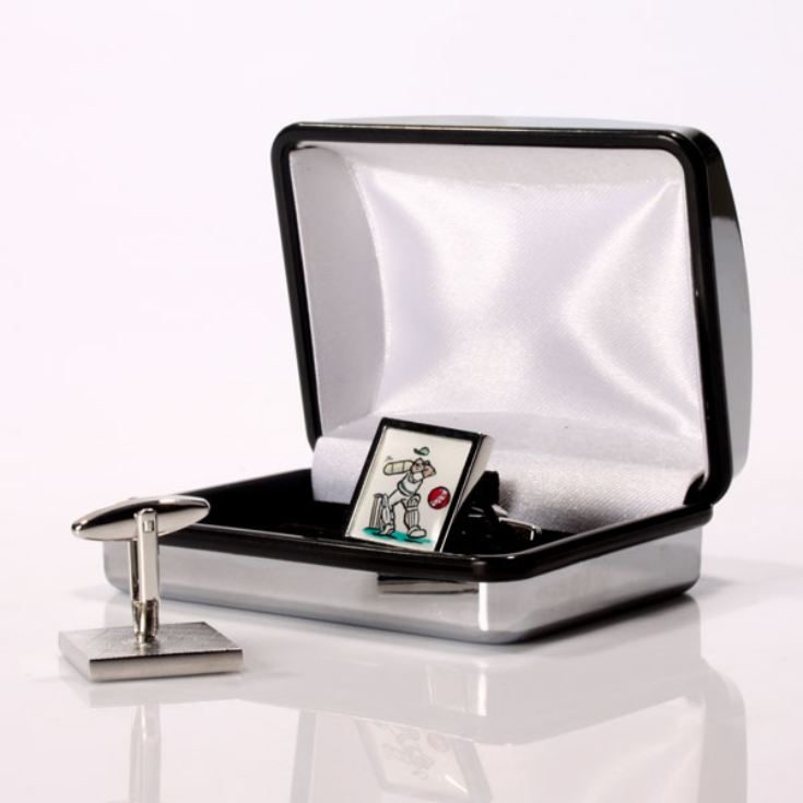 Personalised Cartoon Cricket Cufflinks product image