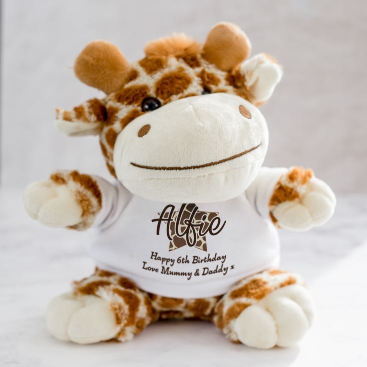 Personalised Giraffe Soft Toy product image