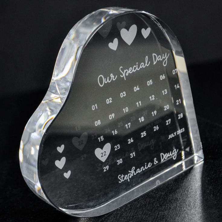 thumbnail image 2 of Calendar Date LED Lamp, Personalzed Lamp For Couples, Valentne's Day 2 of 14