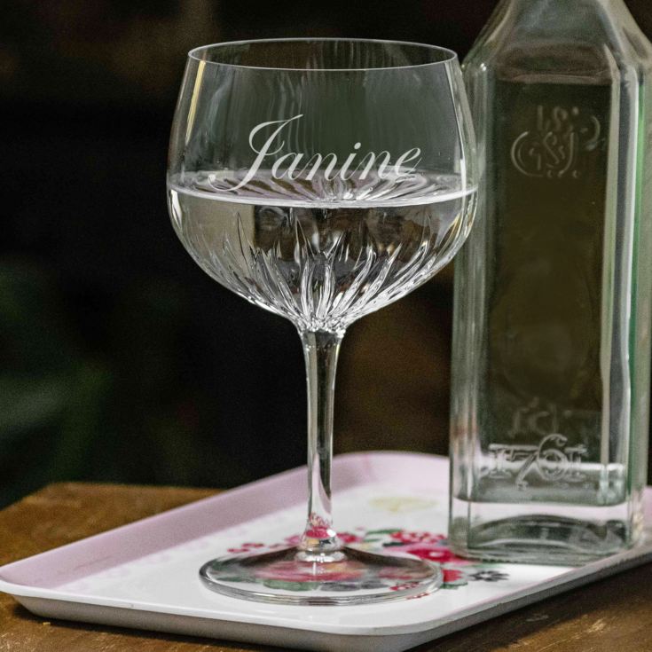 Personalised Crystal Cut Gin Glass product image