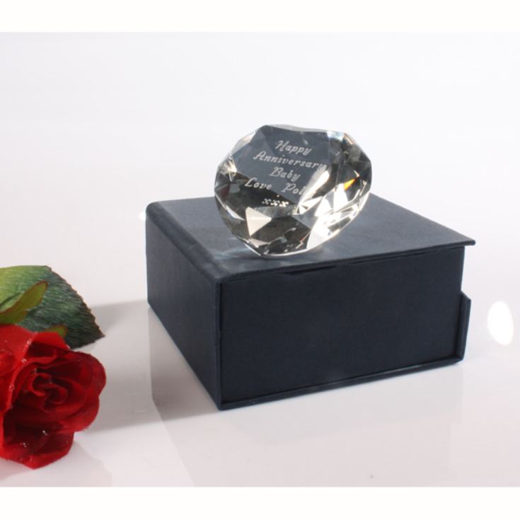 Engraved Crystal Heart Paperweight The Gift Experience