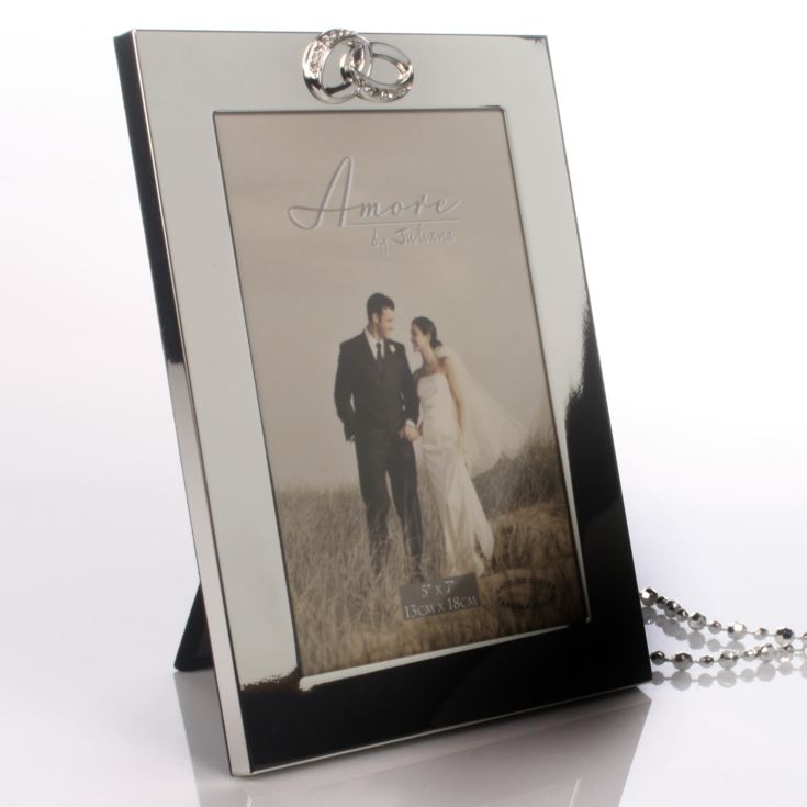 Engraved Crystal Rings Photo Frame The Gift Experience