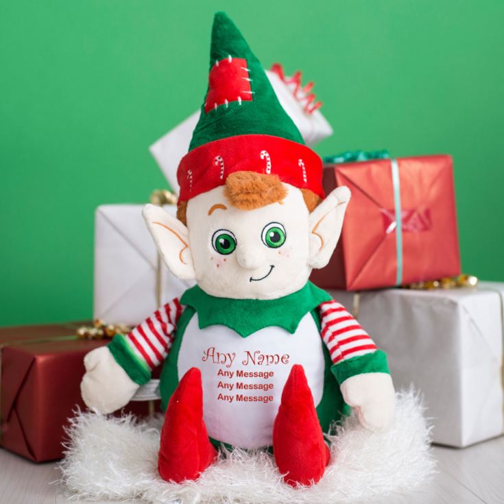 Personalised Embroidered Christmas Elf product image