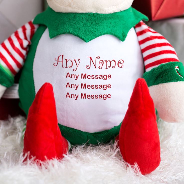 Personalised Embroidered Christmas Elf product image