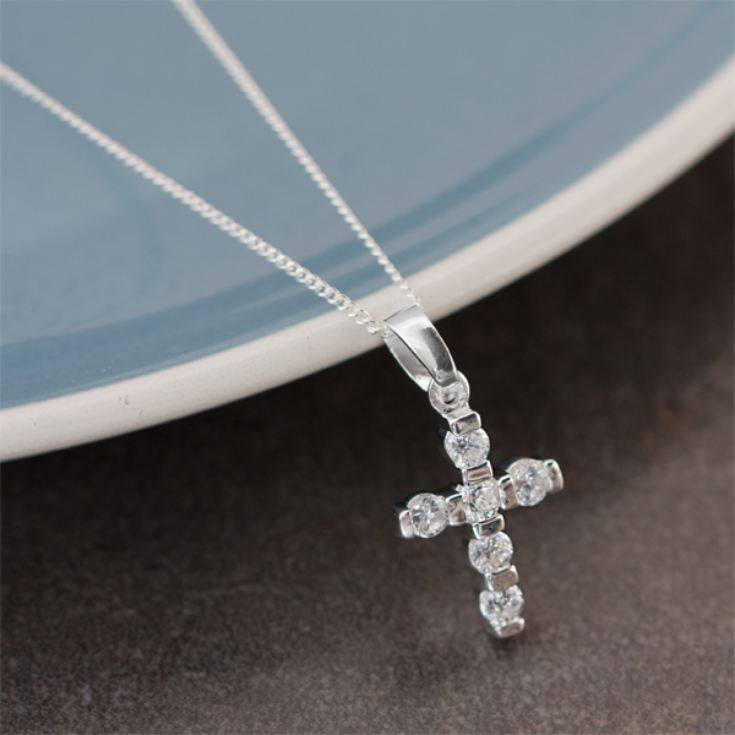 Cubic Zirconia Cross with Personalised Box product image