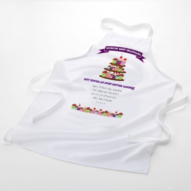 Worlds Best Grandma Cupcake Apron product image