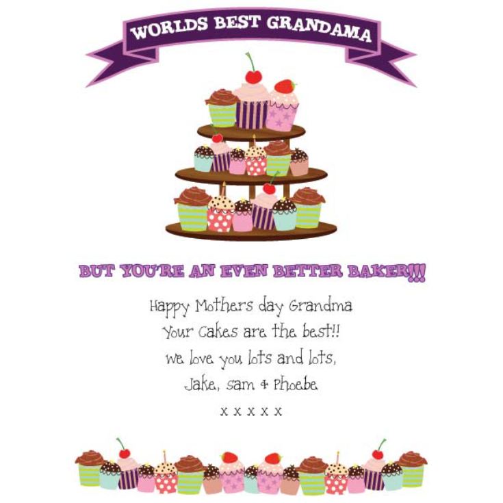 Worlds Best Grandma Cupcake Apron product image