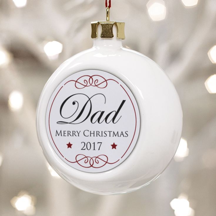 Personalised Dad Christmas Bauble product image
