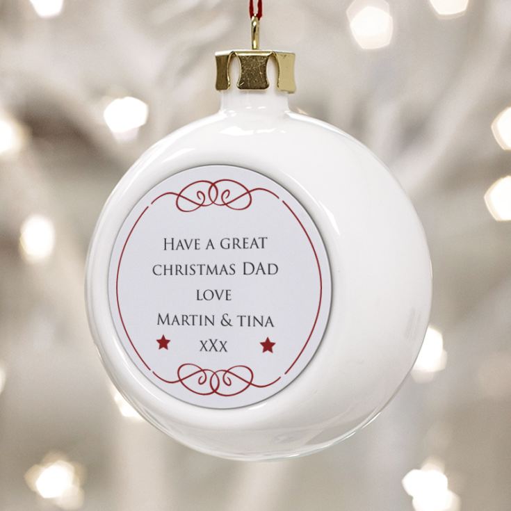 Personalised Dad Christmas Bauble product image