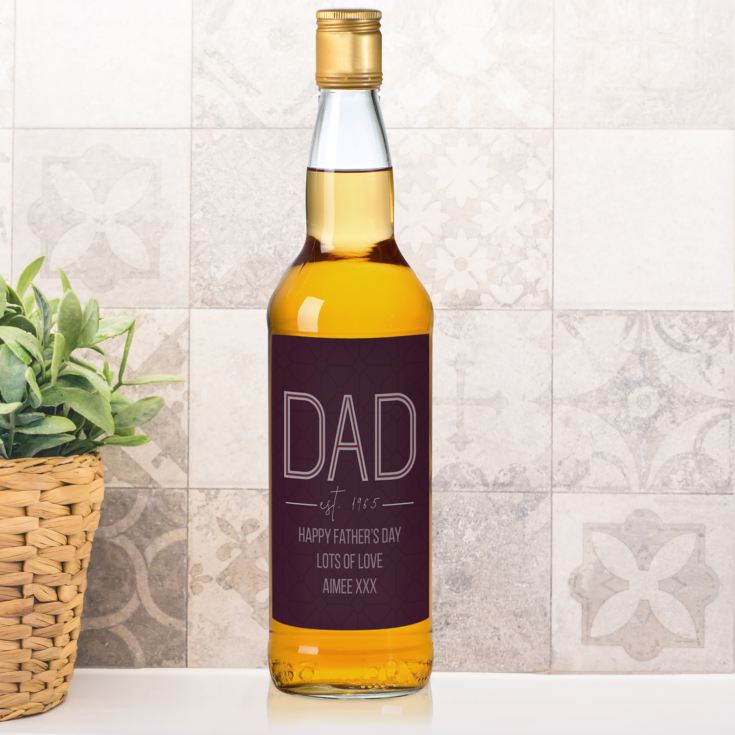 Personalised Dad Established Single Malt Whisky product image