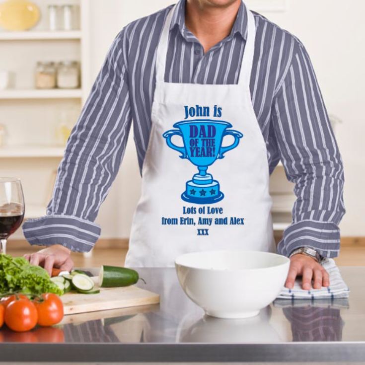 Dad of the Year Personalised Apron product image