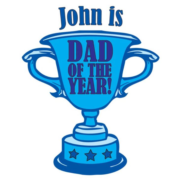 Dad of the Year Personalised Wine Bottle T-Shirt product image