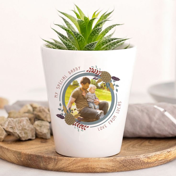 Personalised Photo Plant Pot For Dad product image