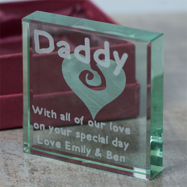 Engraved Daddy Glass Keepsake product image