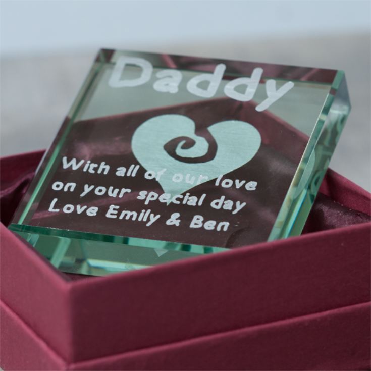 Engraved Daddy Glass Keepsake product image