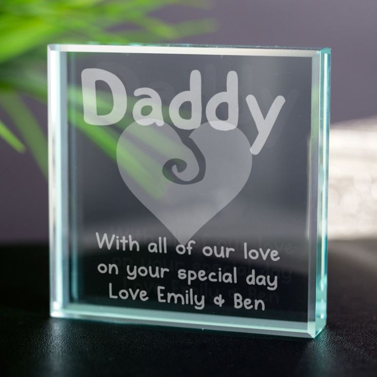 Engraved Daddy Glass Keepsake product image