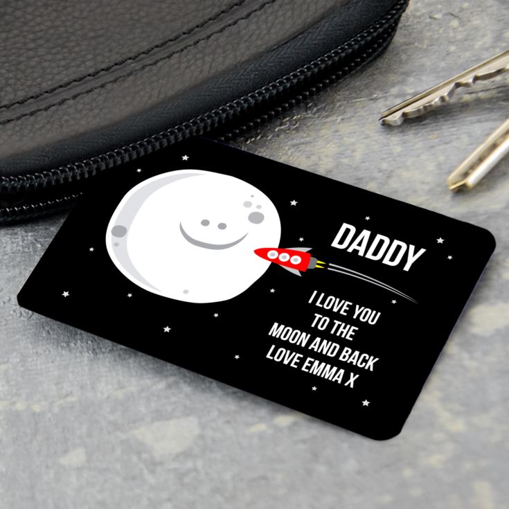 Personalised Daddy Moon And Back Wallet Card product image
