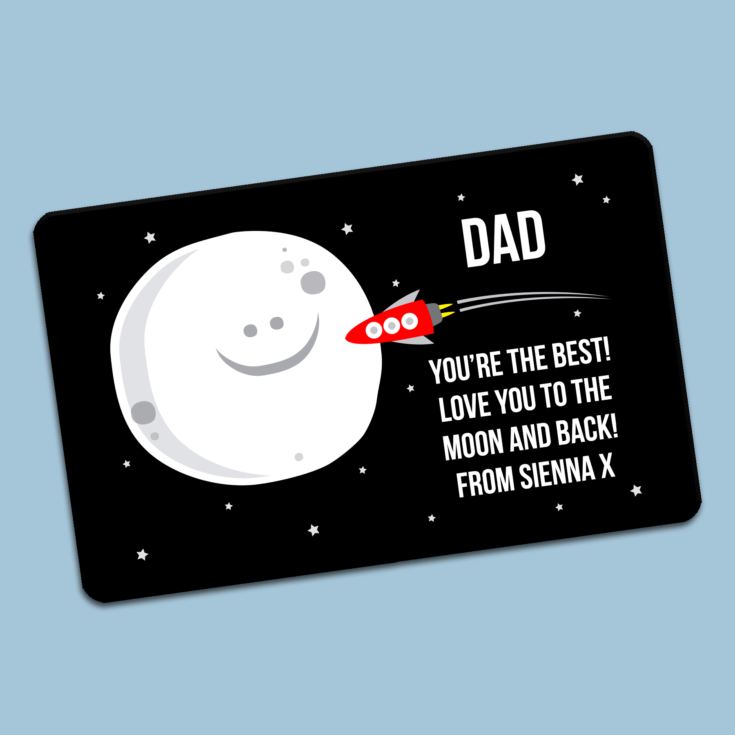 Personalised Daddy Moon And Back Wallet Card product image