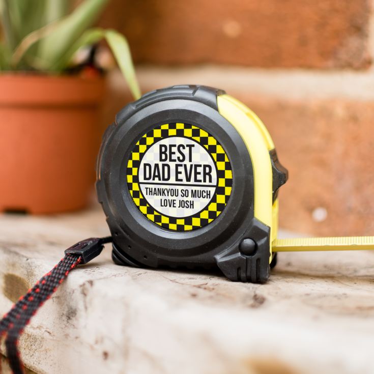 Personalised Best Dad Ever Tape Measure product image