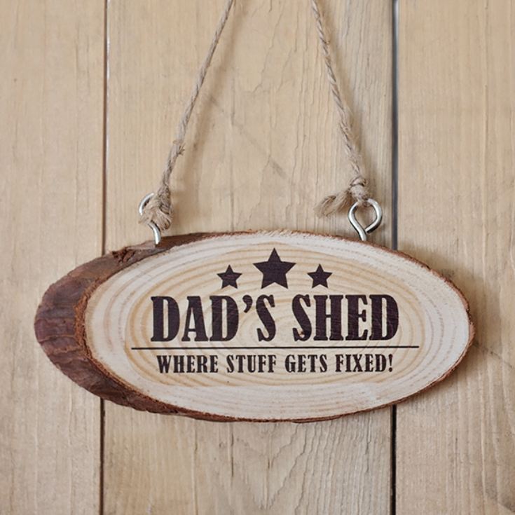 Personalised Dads Shed Wooden Hanging Plaque product image