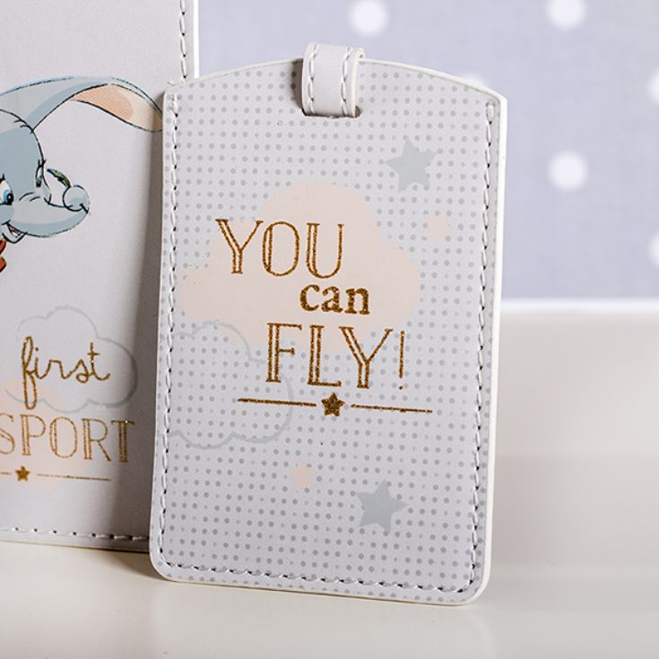 Disney Dumbo Magical Beginnings Baby Passport Cover and Luggage Tag Boxed New DI282