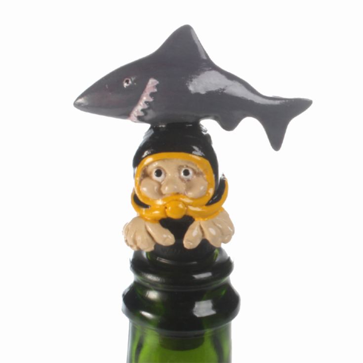 Scuba Diver and Shark Bottle Stopper The Gift Experience