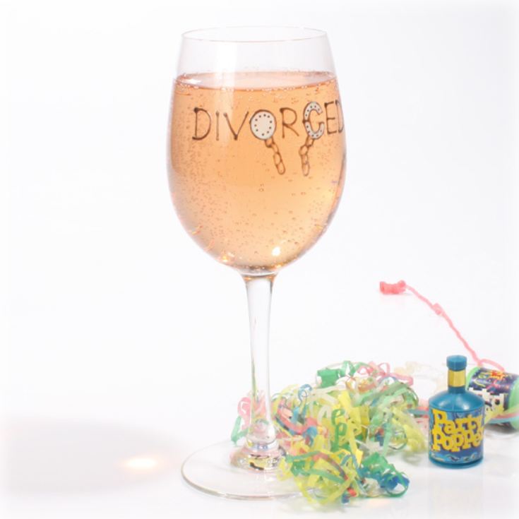 Divorced Wine Glass product image