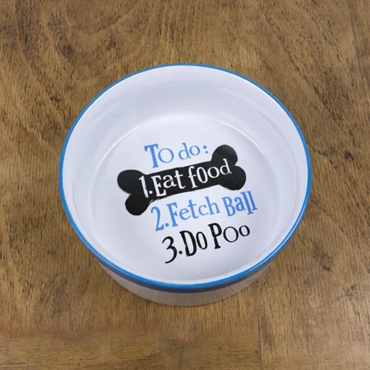 Ceramic To Do Dog Bowl product image