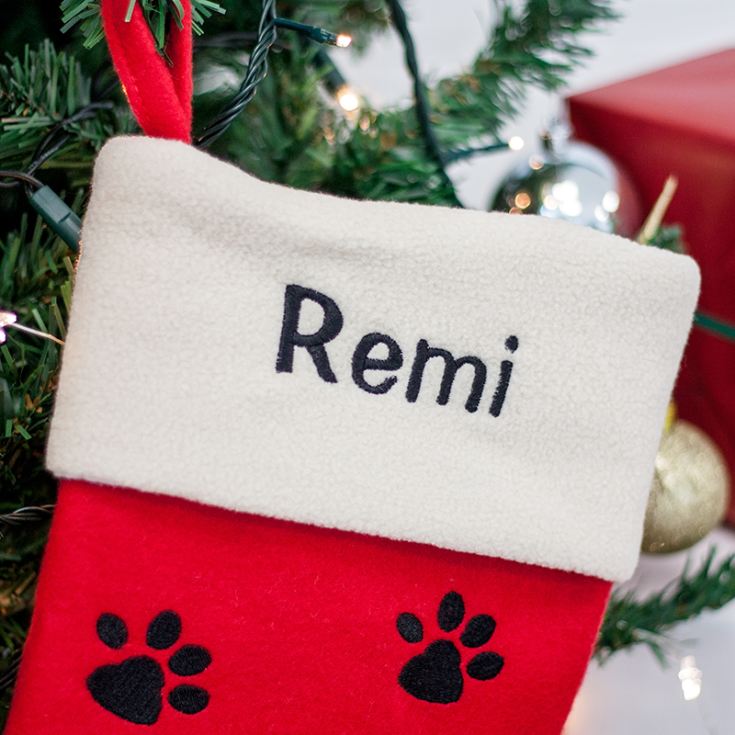 Personalised Embroidered Luxury Dog Stocking product image