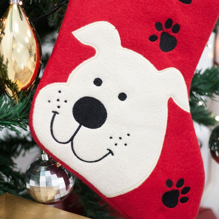 Personalised Embroidered Luxury Dog Stocking product image