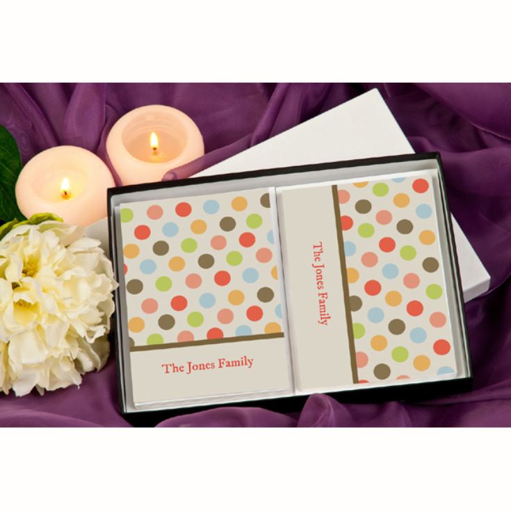 Dotty Personalised Thank You Stationery product image