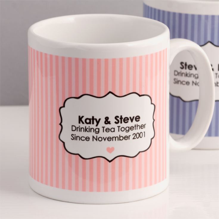 Drinking Tea Together Since... Personalised Pair of Mugs product image