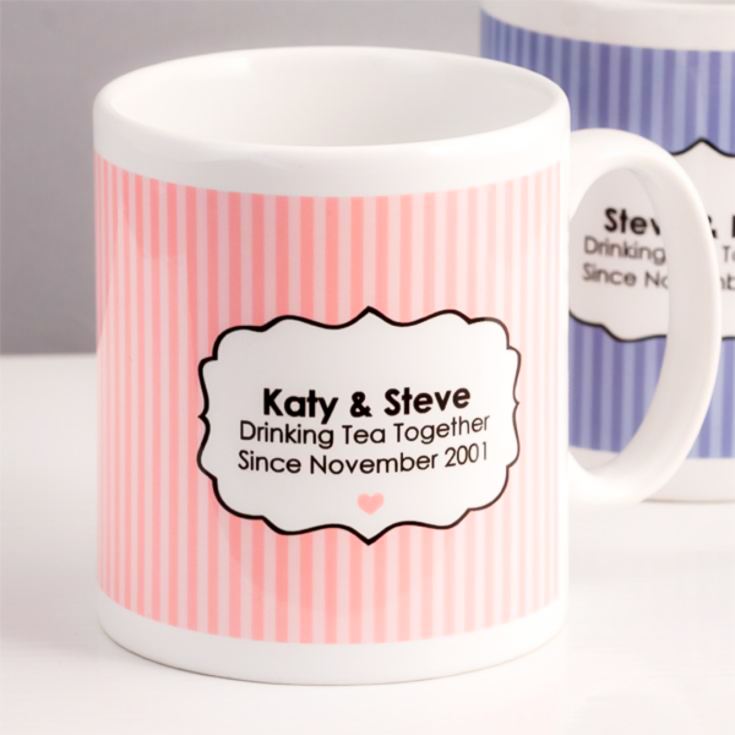 Drinking Tea Together Since... Personalised Pair of Mugs product image