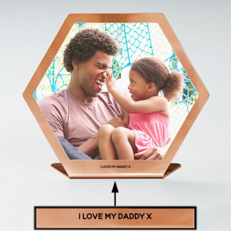 Personalised Copper Hexagonal Photo Print product image
