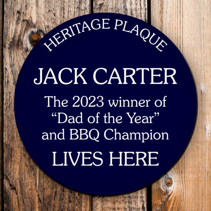 Personalised Spoof Blue Heritage Plaque product image