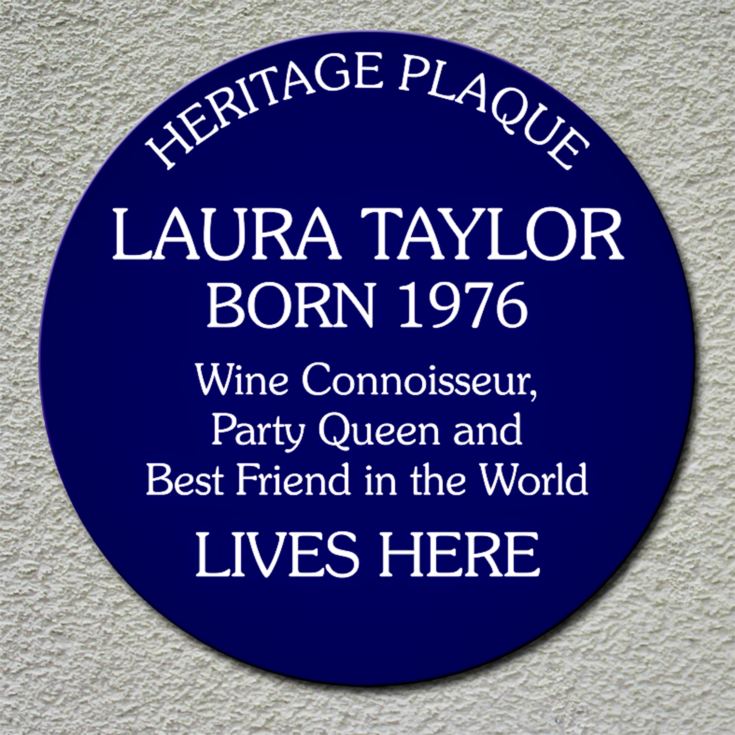 Personalised Spoof Blue Heritage Plaque product image