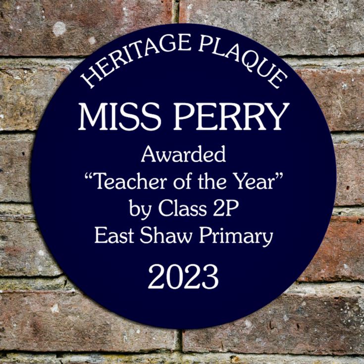 Personalised Spoof Blue Heritage Plaque product image