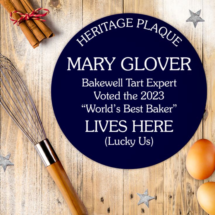 Personalised Spoof Blue Heritage Plaque product image