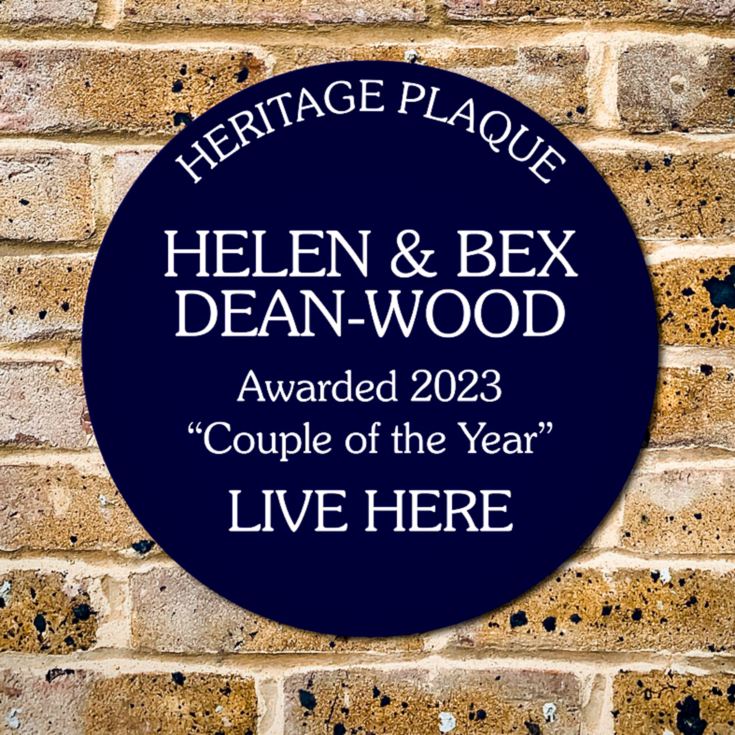 Personalised Spoof Blue Heritage Plaque product image